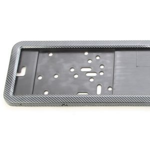 Suport numar inmatriculare INOX + finisaj CARBON, LPF 002