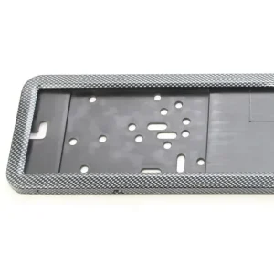 Suport numar inmatriculare INOX + finisaj CARBON, LPF 002