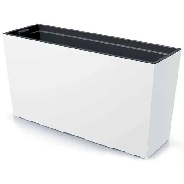 Set 2 jardiniere decorative, Urbi Case M, alb, 77x23.5x40.6 cm, 27 L