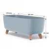 Jardiniera decorativa cu picioare, gri deschis, 58x24x23.5 cm, 18 L, Gracia