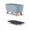 Jardiniera decorativa cu picioare, gri deschis, 58x24x23.5 cm, 18 L, Gracia