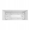Jardiniera decorativa, cu picioare, sistem irigare, imitatie ratan, alb, 30 L, 60x25x46 cm, Rato Case High