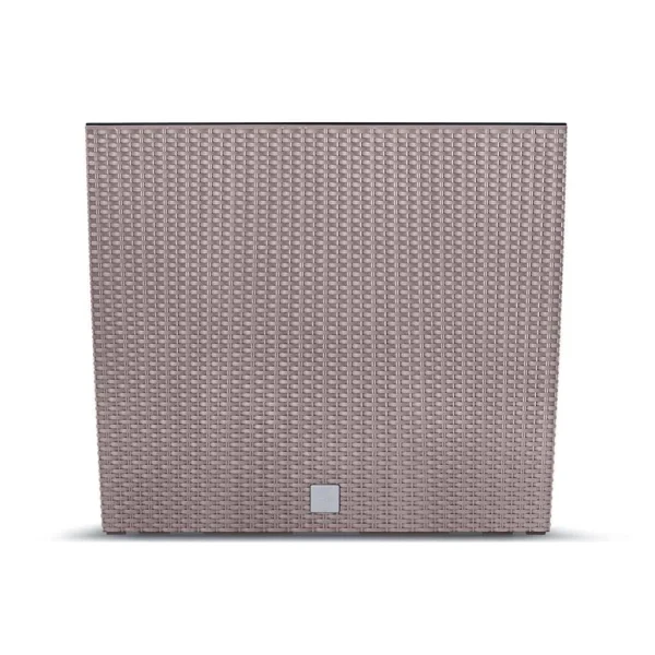 Jardiniera decorativa, imitatie ratan, cafeniu, 58x18x49.8 cm, Rato Case Old