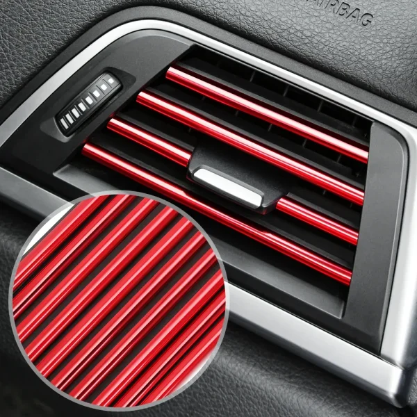 Rola Ornament Auto de tip "U" pentru muchii sau grila ventilatie, 15m liniari, culoare Rosie