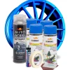 Kit complet reparatie si vopsire jante culoare Albastru Fluorescent, V4