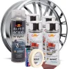 Kit complet reparatie si vopsire jante culoare Crom Metalic, V4