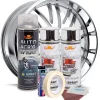 Kit complet reparatie si vopsire jante culoare Crom Metalic, V2