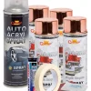 Kit complet reparatie si vopsire jante culoare Cupru Metalic, V4
