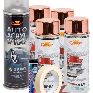 Kit complet reparatie si vopsire jante culoare Cupru Metalic, V4
