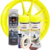 Kit complet reparatie si vopsire jante culoare Galben Fluorescent, V2