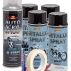 Kit complet reparatie si vopsire jante culoare Negru Metalizat, V4