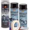Kit complet reparatie si vopsire jante culoare Negru Metalizat, V2