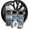 Kit complet reparatie si vopsire jante culoare Negru Metalizat, V2