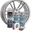 Kit complet reparatie si vopsire jante culoare Argintiu Metalizat, V2