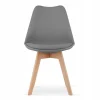 Scaun bucatarie/living, Artool, Mark, PP grafit, picioare lemn natur, 49x43x82 cm