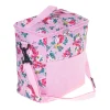 Geanta termoizolanta pentru picnic sau plaja, capacitate 11l, culoare Roz cu flori