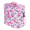 Geanta termoizolanta pentru picnic sau plaja, capacitate 11l, culoare Roz cu flori