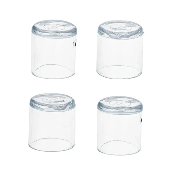 Set 4 buc. protectii anti-zgarieturi picioare scaun, diametru 19mm, culoare transparent