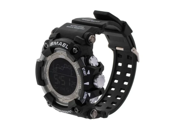 Ceas Militar pentru barbati, SMAEL, impermeabil, afisaj LED, culoare Negru