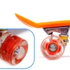 Skateboard Penny Board pentru copii cu roti din cauciuc, iluminate LED, culoare Orange