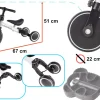 Tricicleta TRIKE FIX MINI, 3in1 adaptabila, culoare Alba