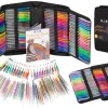 Set 242 piese, Pixuri cu gel multicolor + Rezerve + Carte de colorat + Penar