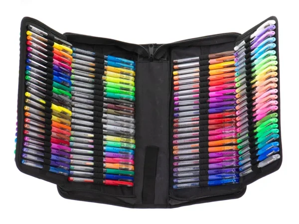 Set 242 piese, Pixuri cu gel multicolor + Rezerve + Carte de colorat + Penar