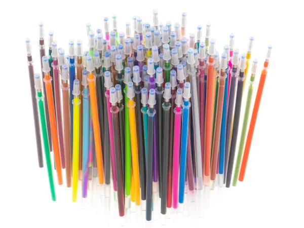 Set 242 piese, Pixuri cu gel multicolor + Rezerve + Carte de colorat + Penar