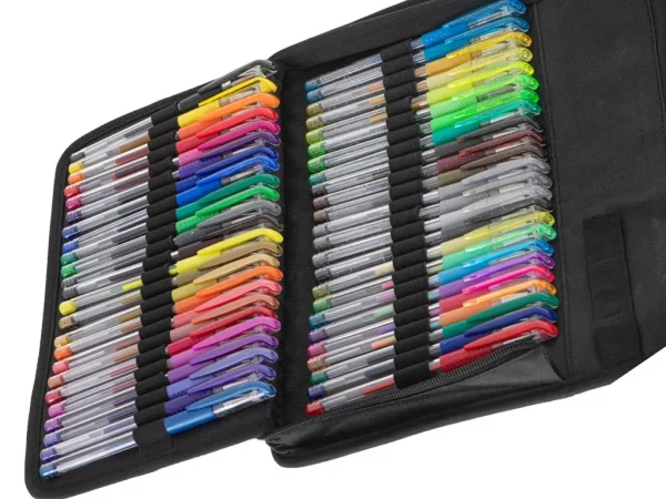 Set 242 piese, Pixuri cu gel multicolor + Rezerve + Carte de colorat + Penar