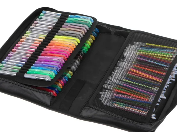 Set 242 piese, Pixuri cu gel multicolor + Rezerve + Carte de colorat + Penar