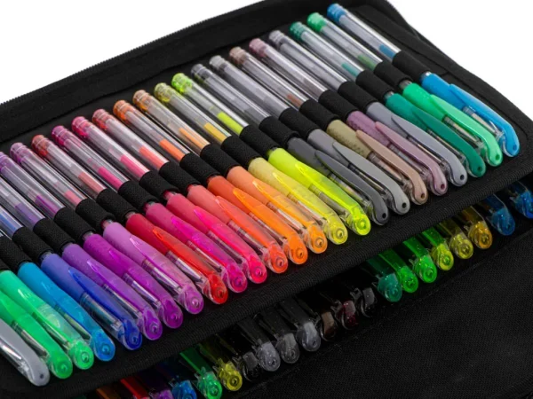 Set 242 piese, Pixuri cu gel multicolor + Rezerve + Carte de colorat + Penar