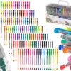 Set 140 piese, Pixuri cu gel multicolor cu sclipici (glitter)