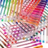 Set 140 piese, Pixuri cu gel multicolor cu sclipici (glitter)