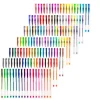 Set 140 piese, Pixuri cu gel multicolor cu sclipici (glitter)