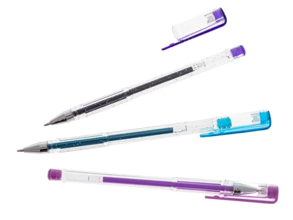 Set 140 piese, Pixuri cu gel multicolor cu sclipici (glitter)