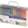 Set 140 piese, Pixuri cu gel multicolor cu sclipici (glitter)