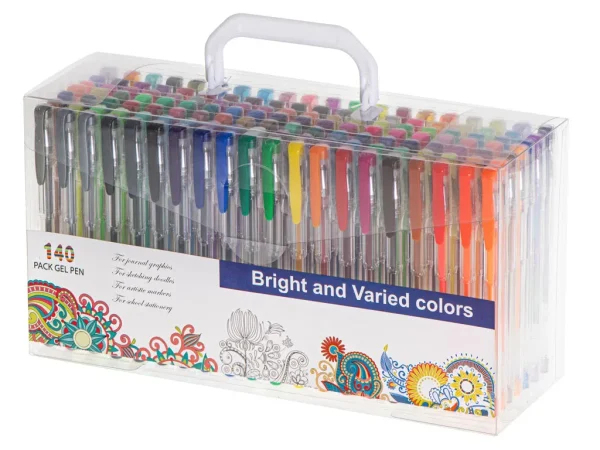 Set 140 piese, Pixuri cu gel multicolor cu sclipici (glitter)