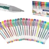 Set 25 piese, Pixuri cu gel multicolor cu sclipici (glitter)
