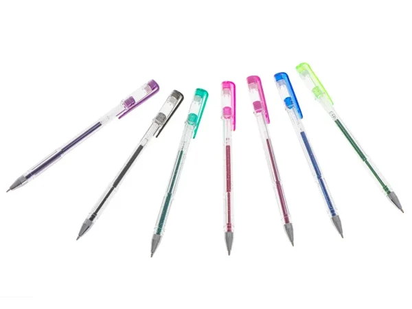 Set 25 piese, Pixuri cu gel multicolor cu sclipici (glitter)
