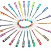 Set 25 piese, Pixuri cu gel multicolor cu sclipici (glitter)