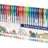 Set 25 piese, Pixuri cu gel multicolor cu sclipici (glitter)
