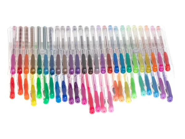 Set 50 piese, Pixuri cu gel multicolor cu sclipici (glitter)