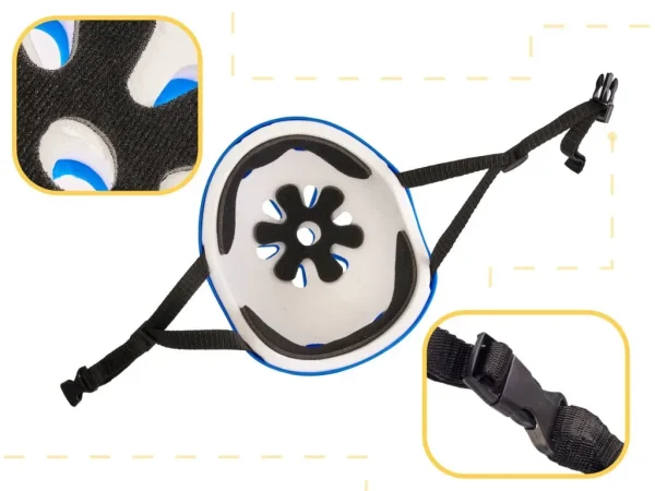 Set Protectie pentru copii, 7 piese, model SKATEBOARD, culoarea Albastra