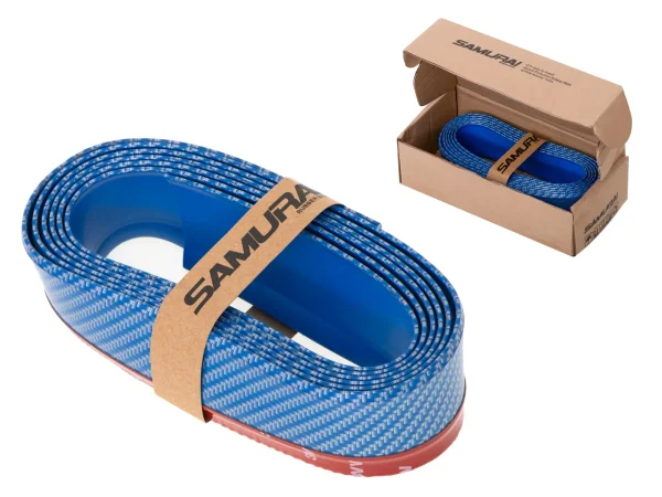 Protectie spoiler, prelungire bara fata/spate din cauciuc, culoare CARBON Albastru