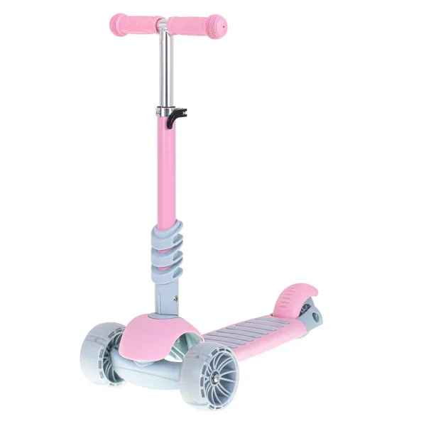 Tricicleta + Trotineta + Skateboard (3in1) roti iluminate LED - ROZ