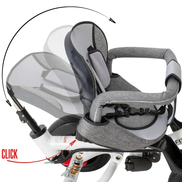 Tricicleta si Carucior pentru copii Premium TRIKE FIX V3 culoare Gri