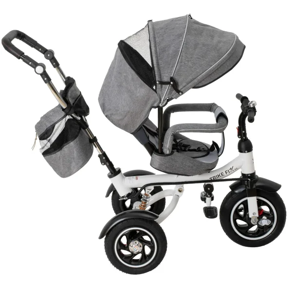 Tricicleta si Carucior pentru copii Premium TRIKE FIX V3 culoare Gri