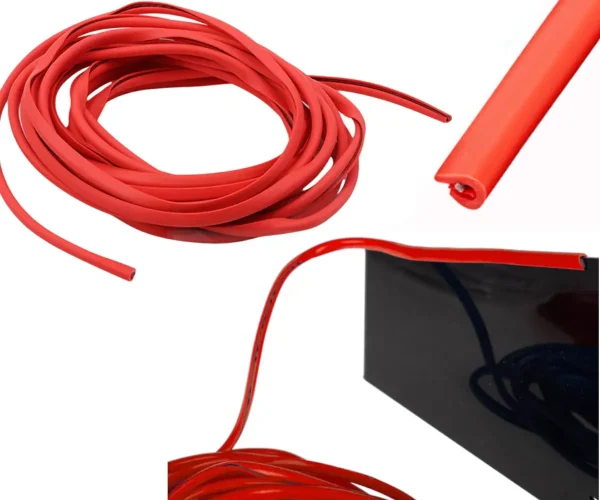 Banda de protectie muchii caroserie, culoare Rosu, lungime 5m