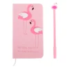 Set Cadou pentru Copii, Caiet cu Flamingo finisat cu piele ecologica + Pix cu Flamingo