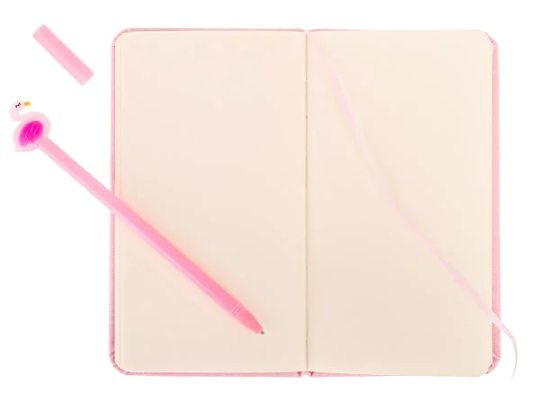 Set Cadou pentru Copii, Caiet cu Flamingo finisat cu piele ecologica + Pix cu Flamingo